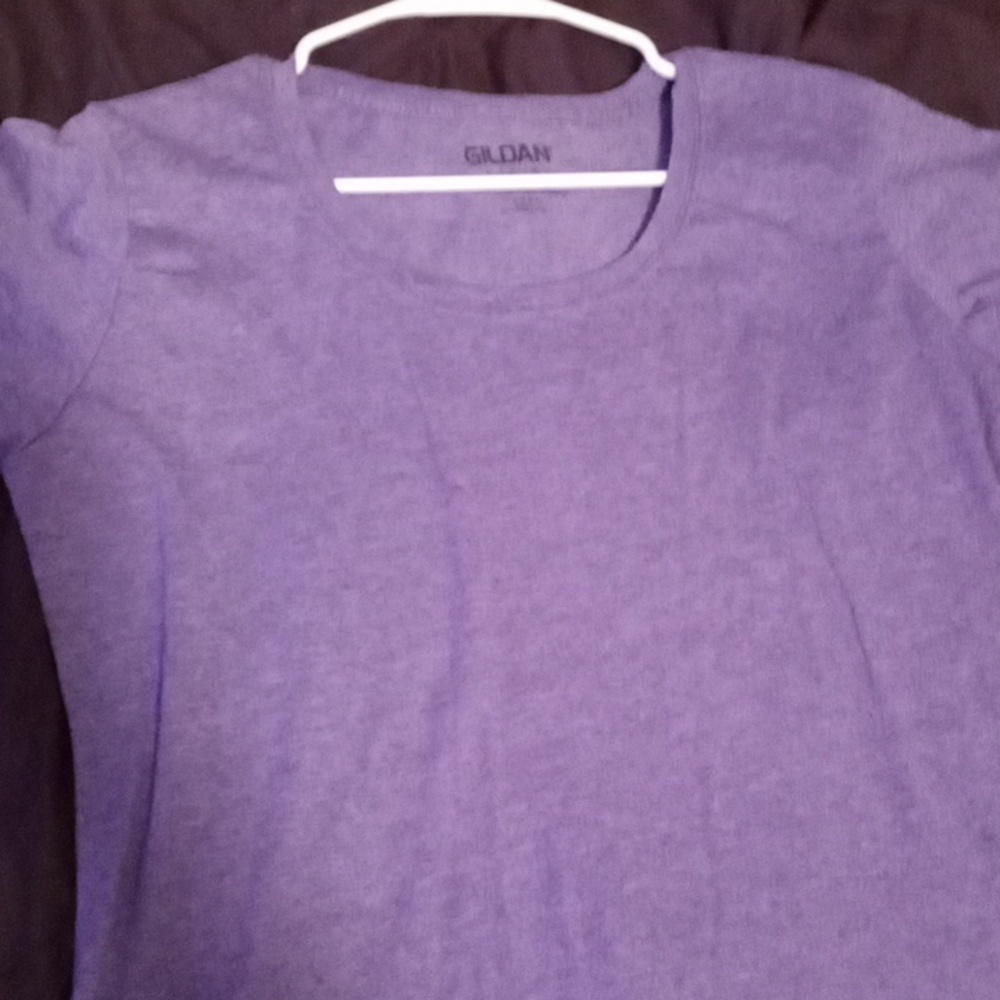 Gildan purple shirt